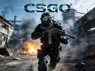 CSGO游戏封面展示反恐精英特警持枪执行战术行动场景